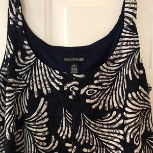 Nina Leonard handkerchief lace dress